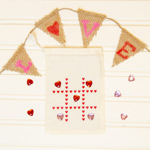 Personalized Valentines Tic-Tac-Toe bag
