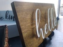 Load image into Gallery viewer, Hello Raised Metal Sign