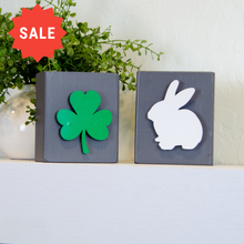 Load image into Gallery viewer, Double-Sided 3D Raised Clover/Bunny Block